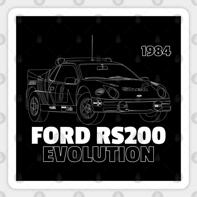 FORD RS200 Magnet by kindacoolbutnotreally